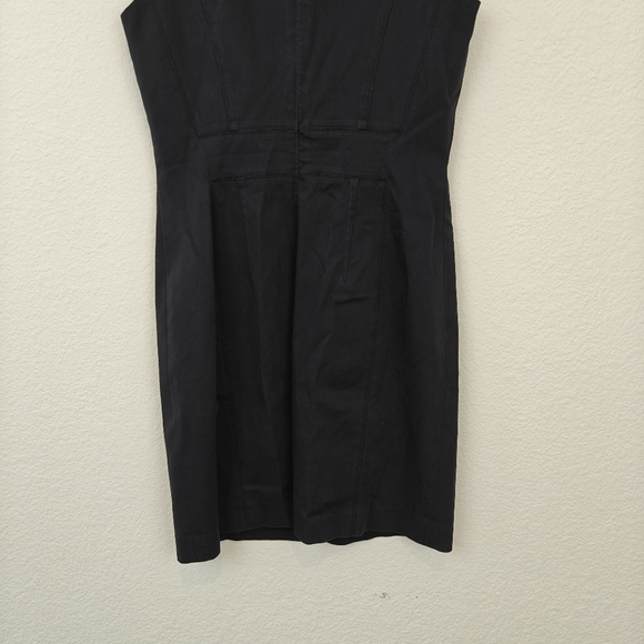 Theory Sleeveless Crewneck Black Mini Pencil Office Dress Size 2 Women's - Picture 8 of 12